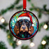 Cocker Spaniel Black in Santa Hat Suncatcher Decoration